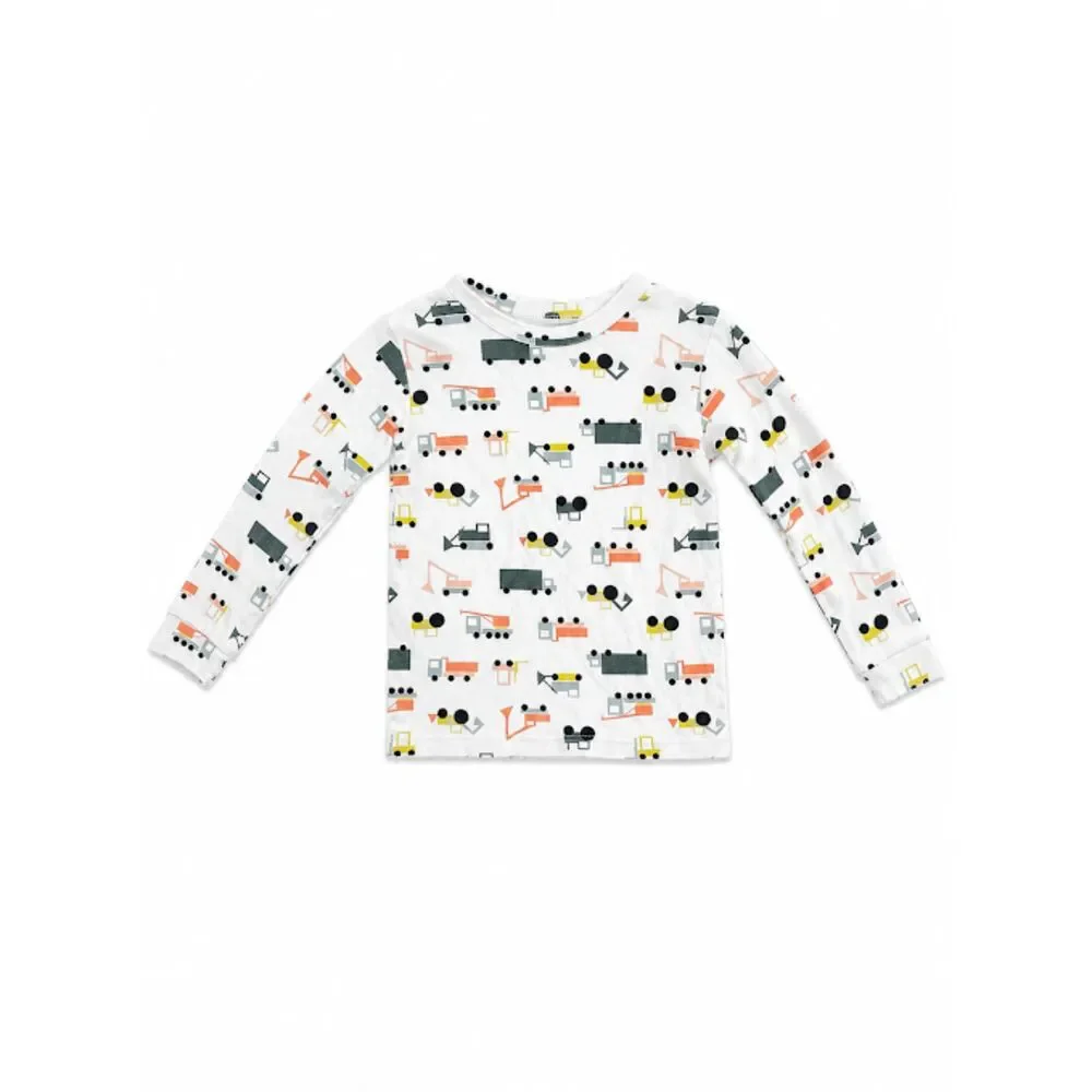 babyGap Boys 4T Construction Truck Pajama Set Long Sleeve Vehicle Print PJs